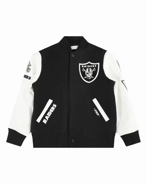 KIDS PRO STANDARD VARSITY JACKET RAIDERS - BLACK /WHITE