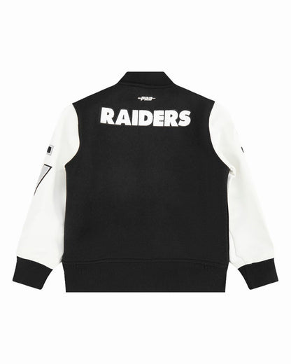 KIDS PRO STANDARD VARSITY JACKET RAIDERS - BLACK /WHITE
