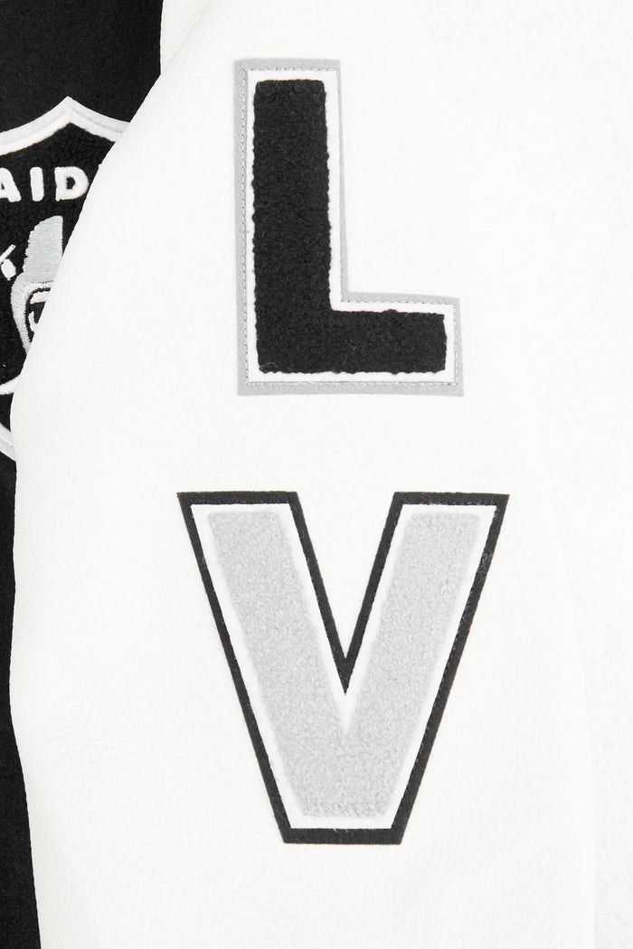 KIDS PRO STANDARD VARSITY JACKET RAIDERS - BLACK /WHITE