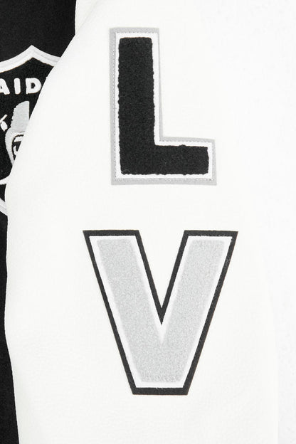KIDS PRO STANDARD VARSITY JACKET RAIDERS - BLACK /WHITE