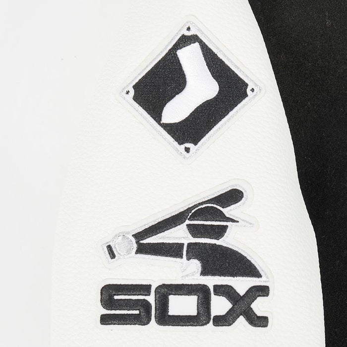 KIDS PRO STANDARD VARSITY JACKET WHITE SOX -  BLK/WHI