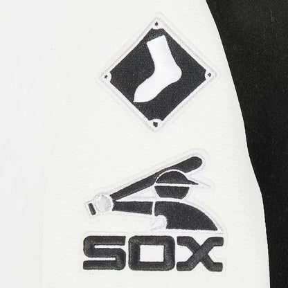 KIDS PRO STANDARD VARSITY JACKET WHITE SOX -  BLK/WHI