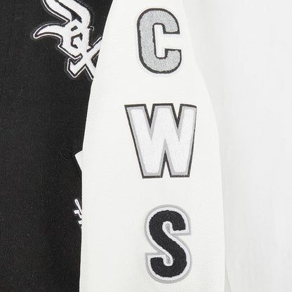 KIDS PRO STANDARD VARSITY JACKET WHITE SOX -  BLK/WHI