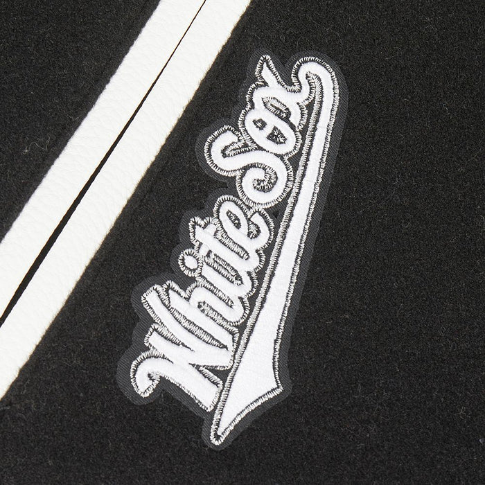 KIDS PRO STANDARD VARSITY JACKET WHITE SOX -  BLK/WHI