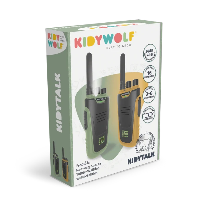 KIDYWOLF KIDTALK Walkie Talkie - Green & Orange