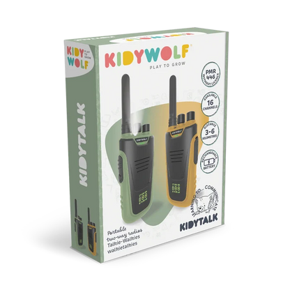 KIDYWOLF KIDTALK Walkie Talkie - Green & Orange