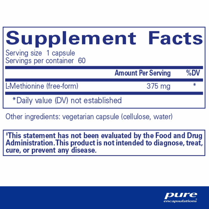 l-Methionine by Pure Encapsulations