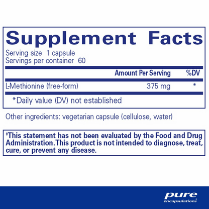 l-Methionine by Pure Encapsulations