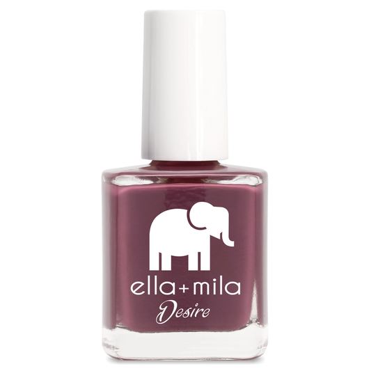 La Vie en Rose dark brown purple berry nail polish bottle – ella+mila Desire