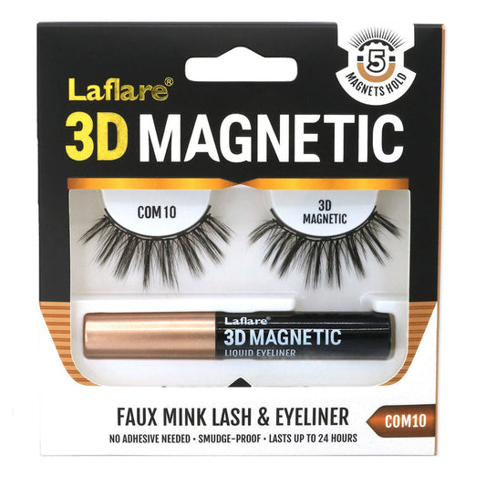 Laflare 3D Magnetic Eyelash & Eyeliner Combo - ikatehouse