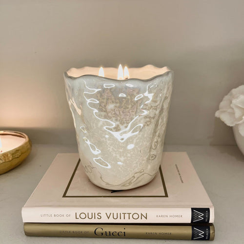 Laguna Cream Pearlescent Decorative Candle Fragrance