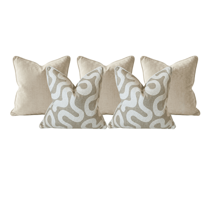 Laidback Luxe Cushion Covers Bundle - Set of 5 Textiles