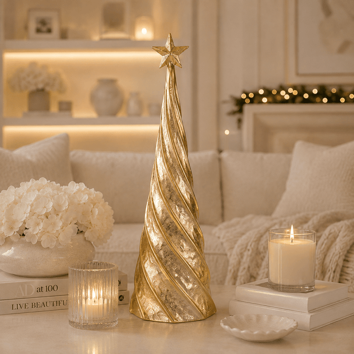 Large Gold Decorative Metal Christmas Tree Ornament Accessories