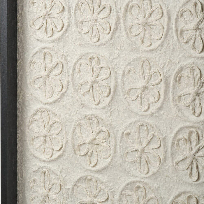 Laurel Circular Patterned Paper Wall Art with Black Frame - Set of 2 Accessories