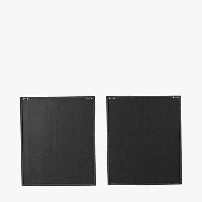 Laurel Circular Patterned Paper Wall Art with Black Frame - Set of 2 Accessories