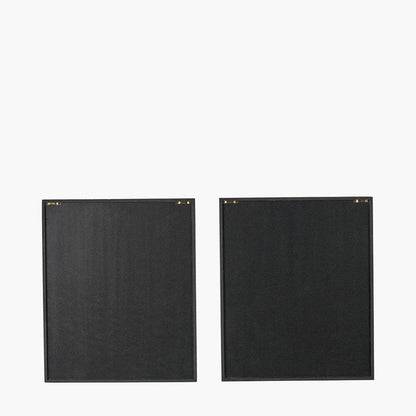 Laurel Circular Patterned Paper Wall Art with Black Frame - Set of 2 Accessories
