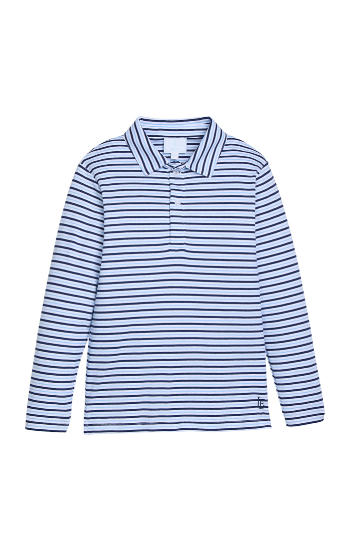 LE Blue Winslow Stripe L/S Polo
