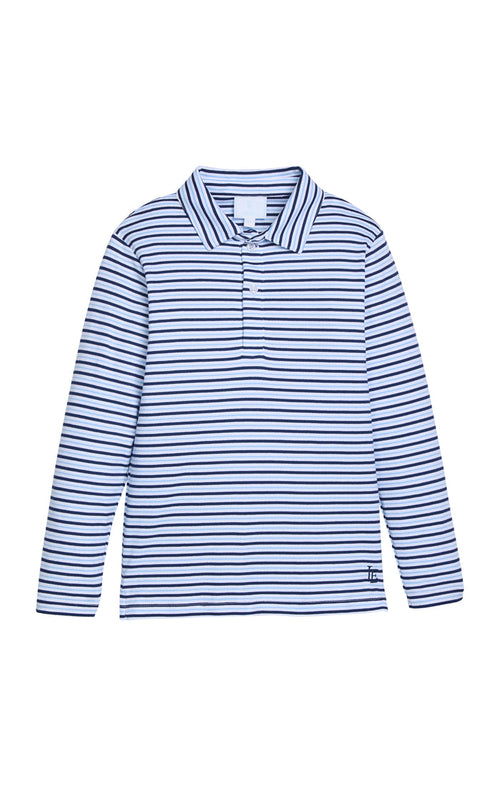 LE Blue Winslow Stripe L/S Polo