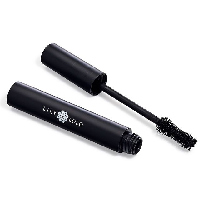 Lily Lolo Big Lash Mascara wand and tube close-up — sensitive eyes mascara silicon-free contact lens safe