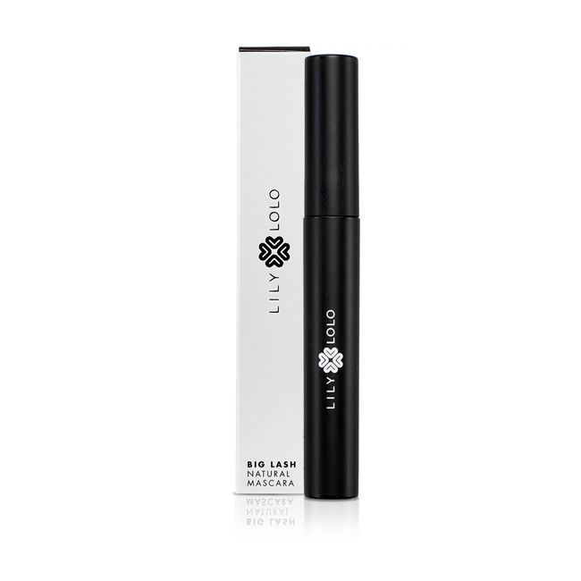 Lily Lolo Big Lash Mascara product box packaging — vegan gluten-free GMO-free paraben-free mascara