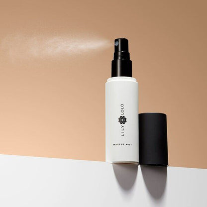 Lily Lolo Makeup Mist close-up — natural mineral makeup setting spray antioxidant grapefruit pomegranate