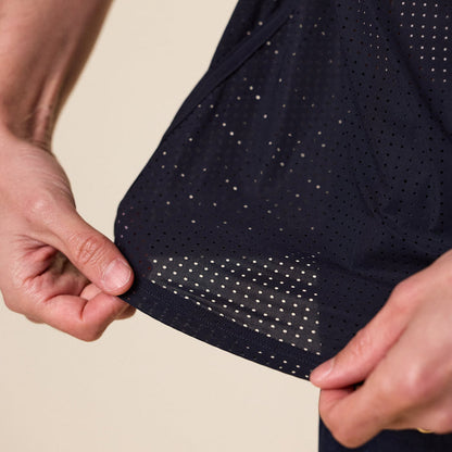 Literary Sport - James Perforated Run T-Shirt - Black