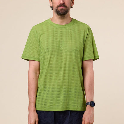 Literary Sport - James Perforated Run T-Shirt - Verdant