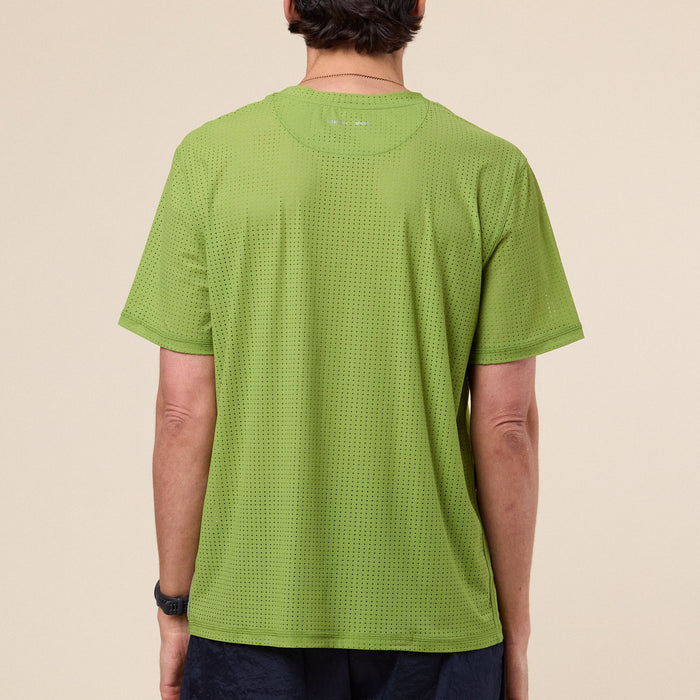 Literary Sport - James Perforated Run T-Shirt - Verdant