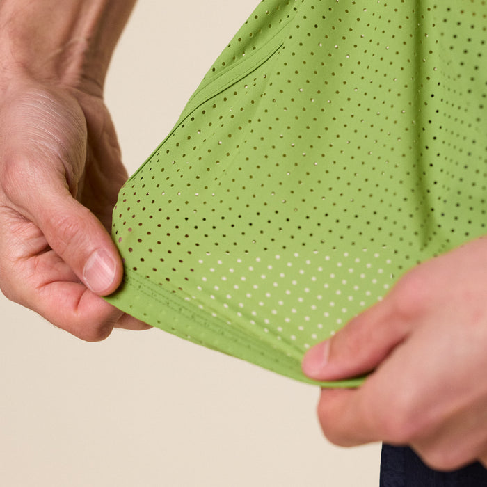 Literary Sport - James Perforated Run T-Shirt - Verdant