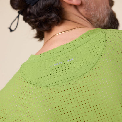 Literary Sport - James Perforated Run T-Shirt - Verdant