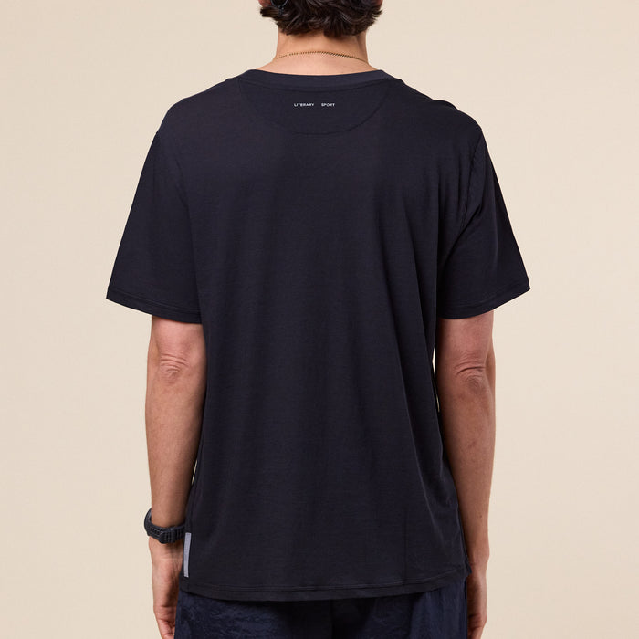 Literary Sport - James Run T-Shirt - Black