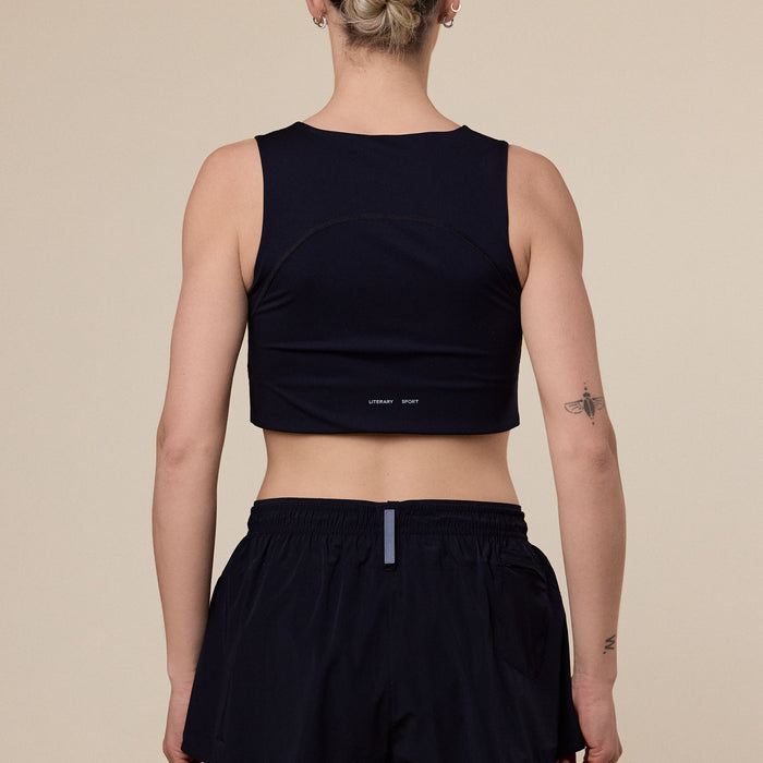 Literary Sport - Maud Sports Bra Top (Long) - Black