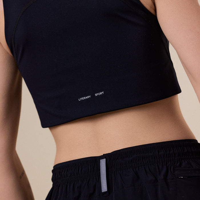 Literary Sport - Maud Sports Bra Top (Long) - Black