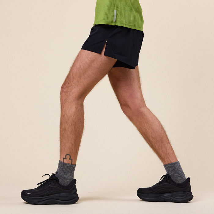 Literary Sport - Morrison Run Split Short (Unisex) - Black
