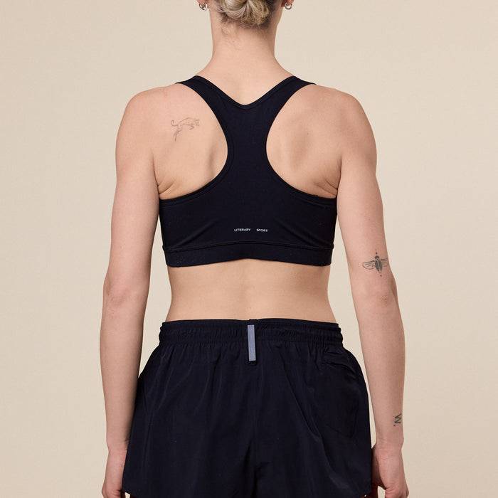 Literary Sport - Ohara Sports Bra Top - Black