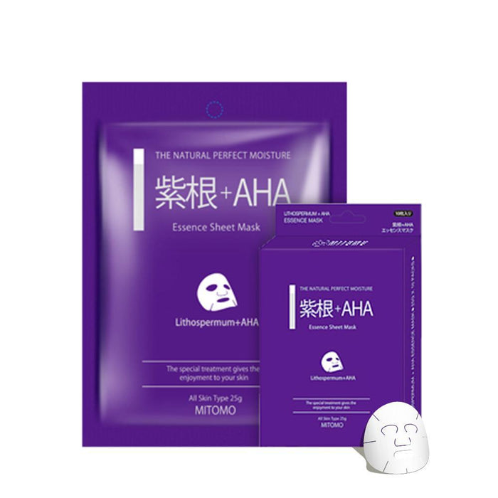 LITHOSPERMUM + AHA PORE CONTROL - 5 buc - Set Masti De Fata Tip Servetel cu AHA - skinseen.ro