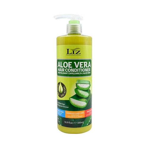 LIZ Professional aloe vera hair conditioner 500ml pump bottle with aloe slices label for damaged hair
