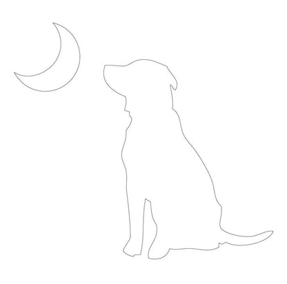 Local Boy Outfitters Dog & Moon Decal