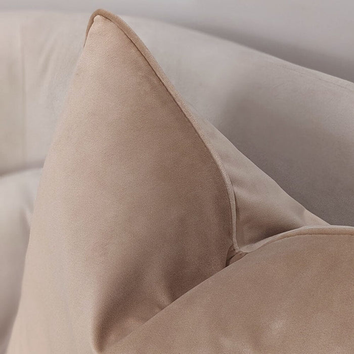 London Champagne Velvet Piped Cushion Cover - 46x46cm Textiles