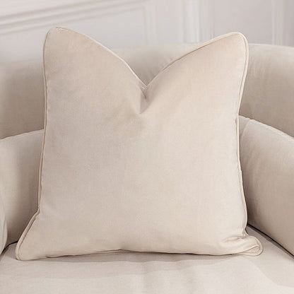 London Oyster Feather Filled Velvet Cushion - 46x46cm Textiles