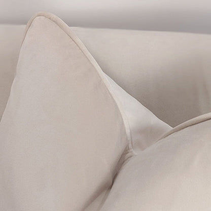 London Oyster Feather Filled Velvet Cushion - 46x46cm Textiles