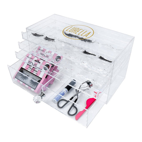 Lurella Clear Acrylic Eyelash Accessory Organizer Box 4 Layers - ikatehouse
