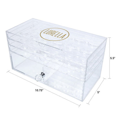 Lurella Clear Acrylic Eyelash Accessory Organizer Box 4 Layers - ikatehouse