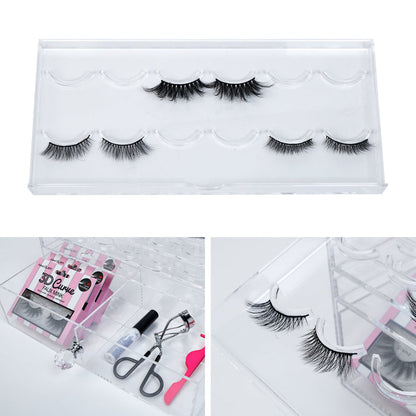 Lurella Clear Acrylic Eyelash Accessory Organizer Box 4 Layers - ikatehouse