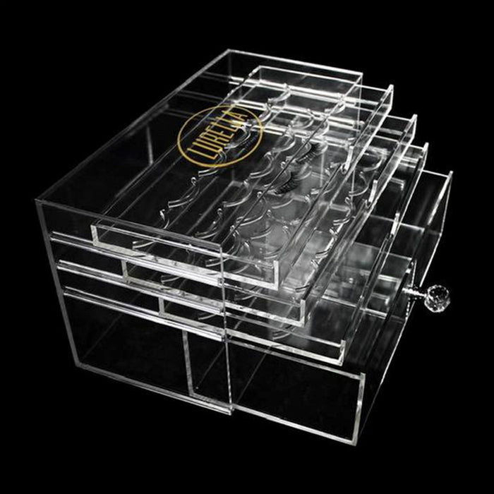 Lurella Clear Acrylic Eyelash Accessory Organizer Box 4 Layers - ikatehouse
