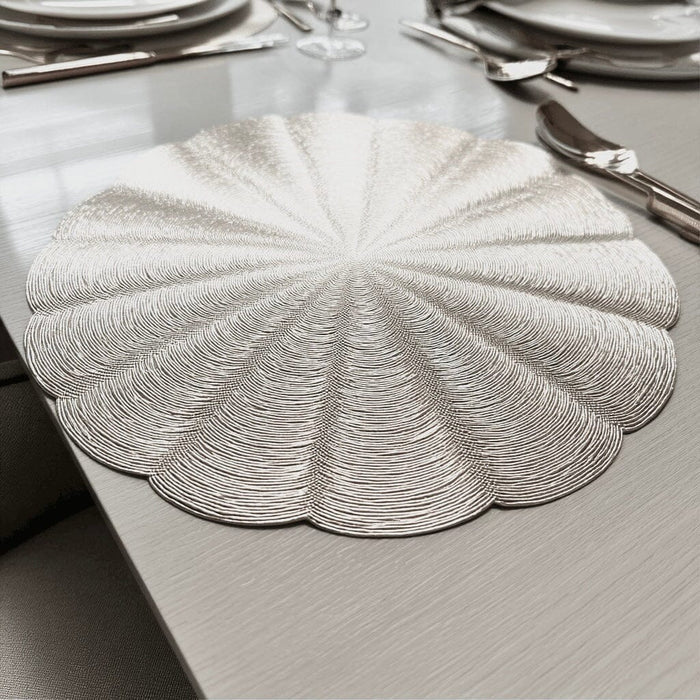 Lyra Silver Round Placemat Accessories