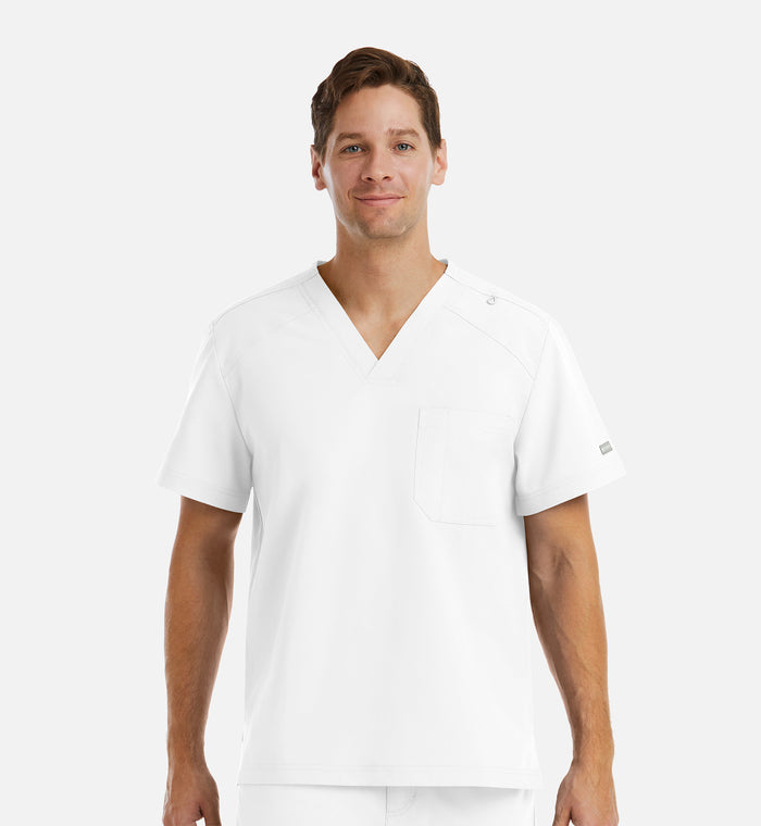 Maevn Momentum Mens V-Neck 1-Pocket Tuck In Scrub Top