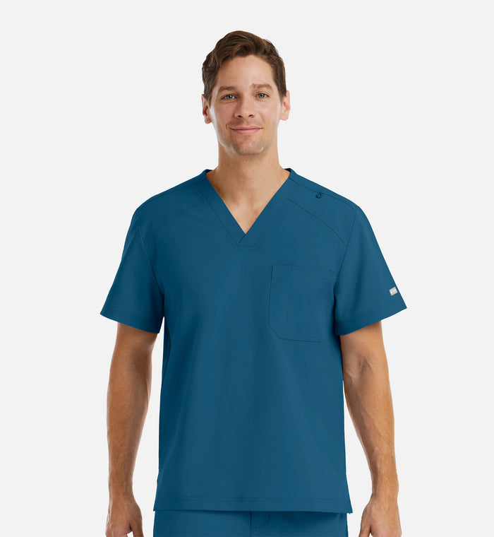 Maevn Momentum Mens V-Neck 1-Pocket Tuck In Scrub Top