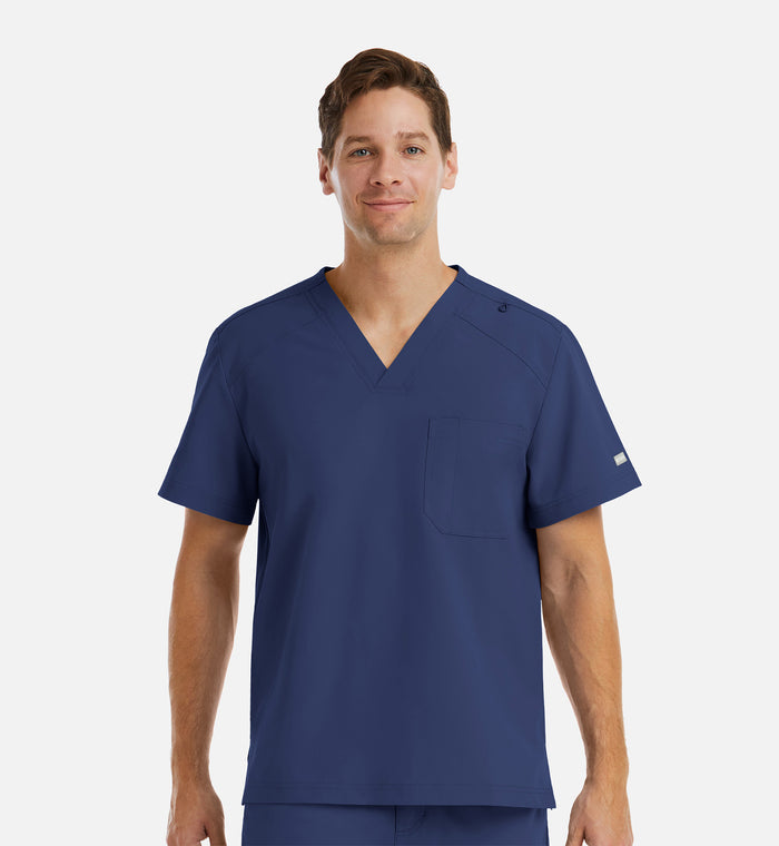 Maevn Momentum Mens V-Neck 1-Pocket Tuck In Scrub Top