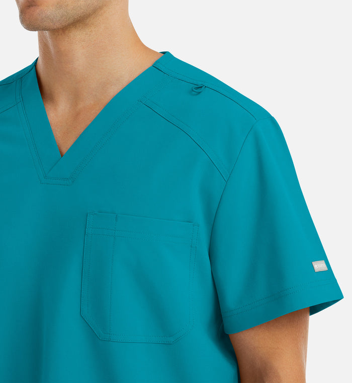 Maevn Momentum Mens V-Neck 1-Pocket Tuck In Scrub Top